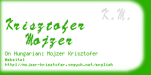 krisztofer mojzer business card